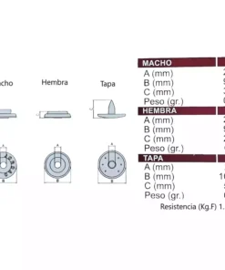Broche o boton bebe marca Jordao hecho con Acetal