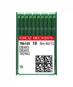 Agujas Groz-Beckert con Punta TR: Especialista en Tejidos Abiertos La Punta TR (Bola especial en forma de gota) es una obra maestra de la ingeniería de Groz-Beckert, diseñada específicamente para resolver los mayores desafíos en el bordado industrial y la confección de telas con estructuras abiertas o de red. A diferencia de las puntas estándar que perforan o cortan el material, la geometría de la punta TR en forma de gota ancha está calculada para desplazar suavemente los hilos de la tela sin romperlos, penetrando en los espacios vacíos de la malla. Aplicaciones Ideales (¿Para qué se usa?): Telas de estructura abierta: Tul, encajes, mallas, gasas y tejidos de red. Bordado de Alta Gama: Es la aguja preferida para el bordado industrial Schiffli y bordadoras multicabezal cuando se trabaja sobre fondos delicados. Lencería y Cortinería: Trabajos sobre piezas ornamentales donde la integridad de la malla base es vital. Ventajas Técnicas en su Producción: ✓ Cero Roturas de Malla: Al desplazar el hilo en lugar de pincharlo, evita las temidas "carreras" o rasgaduras en el tul y el encaje. ✓ Bordados Definidos: Permite que el hilo de bordar se asiente perfectamente sobre la estructura abierta, logrando puntadas precisas y de alto relieve. ✓ Protección del Material: Su forma de gota minimiza la fricción y el impacto, protegiendo tanto el hilo de la aguja como las fibras de las telas más costosas. La Punta TR es la garantía de Groz-Beckert para que sus bordados sobre tul y encaje tengan un acabado impecable, sin sacrificar la delicadeza del material original.